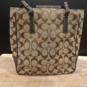 Coach Vintage Brown and Tan Tote 6090 Shoulder bag